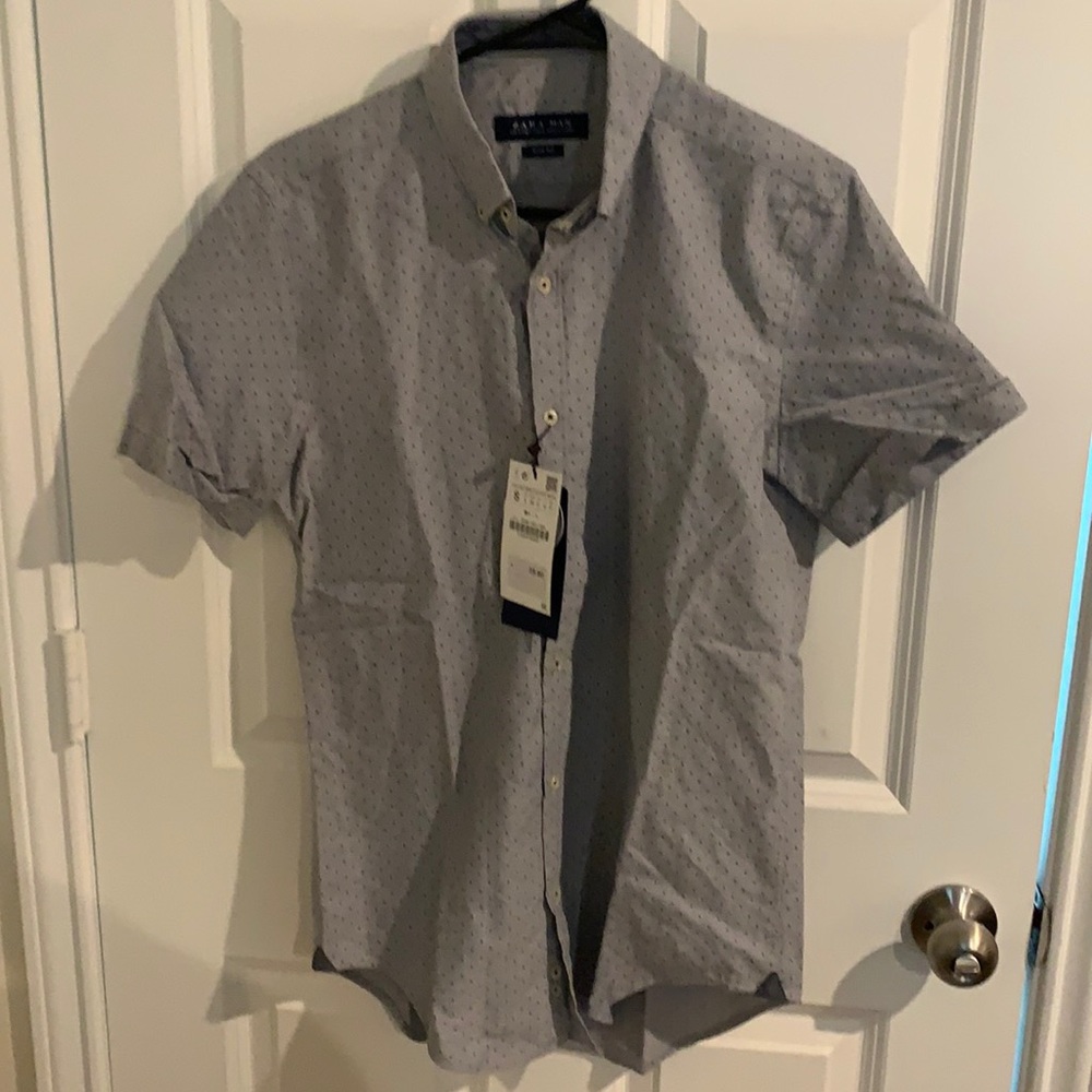Zara Man Shirt Sleeve Button Down Shirt